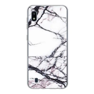 Produktbild von MuchoWow® Handyhülle Schutzhülle Hülle für Samsung Galaxy A10 Marmor - Weiß - Stein Silikon Softcase Handy Hülle - Schutzhülle