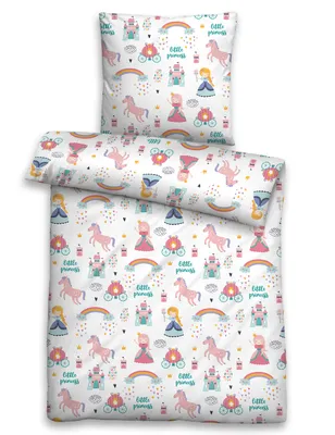Produktbild von Biberna Feinbiber Bettwäsche Little Princess Größe 135x200 cm 80x80 cm