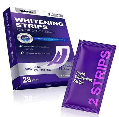 Productafbeelding van 14 Stuks Paarse Tandbleekstrips voor Effectief Tanden Bleken