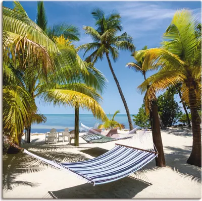 Produktbild von ARTland Leinwandbild Florida Wellness Größe: 40x40 cm
