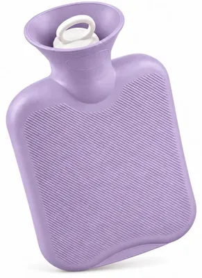 Produktbild von Wärmflasche Gummi 2 l Termoflasche Wärmekissen Violett für Bauch Rücken Füße