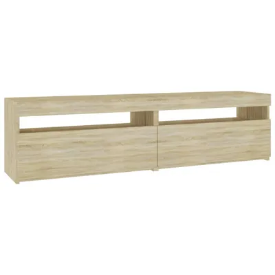 Produktbild von vidaXL TV-Schränke 2 Stk. mit LED-Leuchten Sonoma-Eiche 75x35x40 cm