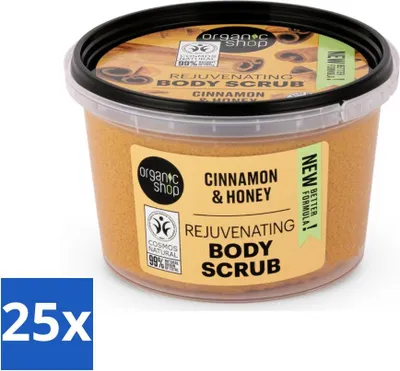 Image de Organic Shop - Exfoliant rajeunissant pour le corps Cannelle - Exfoliant et hydratant - 250 ml - Pack avantage - 25 pièces