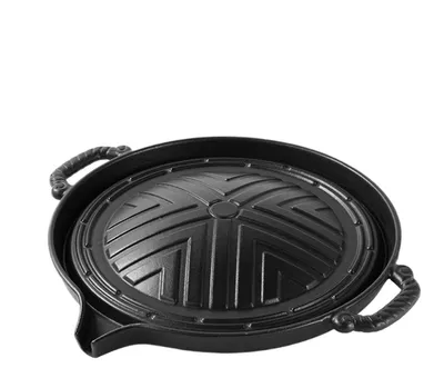 Produktbild von Grillplatte aus Gusseisen, 28 cm Durchmesser, mit Antihaftbeschichtung
