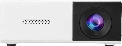 Productafbeelding van INF Mini 3D-projector – draagbare thuisbioscoop, compatibel met Haiqi D3101-chipset, 1080P-decodering, HDMIx1 en ingebouwde 3W-luidspreker Zwart wit