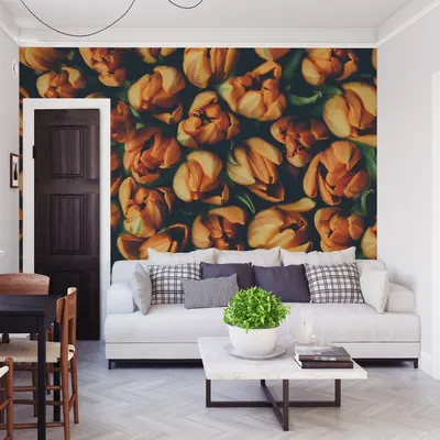 Produktbild von Muralo XXL Selbstklebende FOTOTAPETE Orange TULPEN 3D Effekt Blumen (B) 135 cm x (H) 90 cm Tapete Wandtapete WOHNZIMMER SCHLAFZIMMER 5193