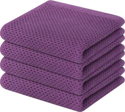 Produktbild von Famanu Küchentücher 100% Baumwolle, Set von 4, 32 x 72 cm, weiche, saugfähige Handtücher
