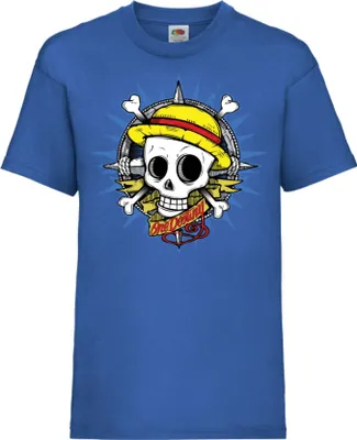 Produktbild von Kinder T-Shirt One Manga Piece Anime 08 Skull Pirate, 12-13 Jahr - 152 / Blau
