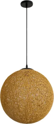 Image de ROVNO, suspension avec abat-jour en rotin, diamètre 40 cm, 1 ampoule E27, design tressé