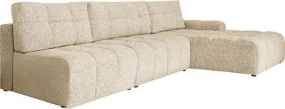 Produktbild von home24 Ecksofa mit Schlaffunktion - Strukturstoff