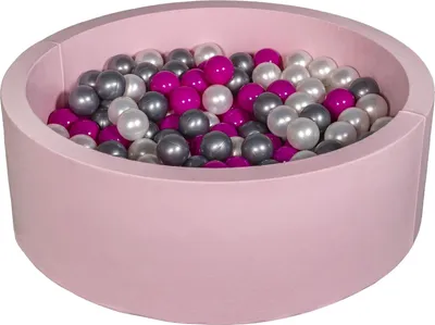 Produktbild von Bällebad Spielplatz + 200 perlrosa, rosa, silberne Bälle