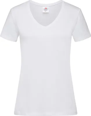 Produktbild von Stedman ST2700 | Classic V-Neck Damen T-Shirt - Farbe: White - Größe: M