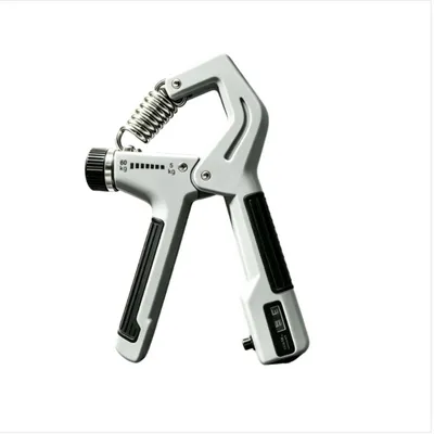 Productafbeelding van INF Draagbare mechanische tel-handgripper - verstelbare weerstand 5-60kg, PP-constructie, compacte polstrainer Grijs
