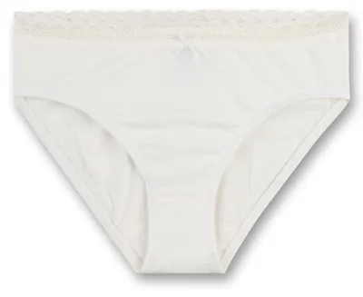 Productafbeelding van Sanetta meisjes Rio slip in off-white met strik | Onderbroek voor meisjes