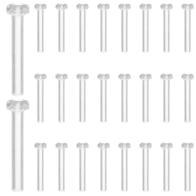 Ohrstecker-Schutzstücke, 50 Stück, 0,75 mm, transparent, hypoallergen, DIY