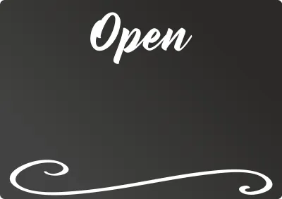 Produktbild von Open Tafel - waagerecht - Kreidetafel Chalkboard A5 (148x210mm)