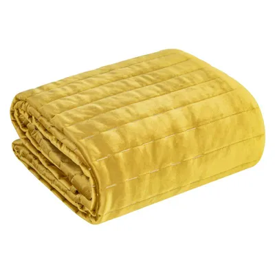 Immagine prodotto di Copriletto decorativo 170x210 Frida 1 miele velour a righe Eurofirany