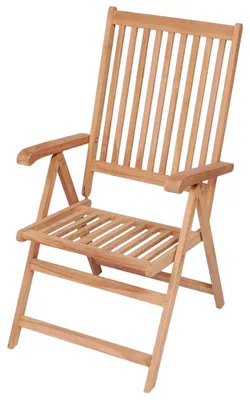 Produktbild von vidaXL 2 Stück verstellbare Klappstühle aus massivem Teakholz