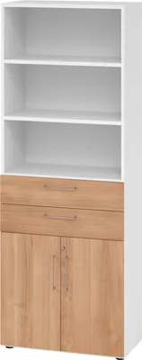 Produktbild von Hammerbacher Kombischrank 6OH ws/Nussbaum