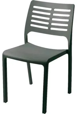 Produktbild von Gartenstuhl Progarden Mistral anthrazit aus Kunststoff, Stapelfunktion für eine platzsparende Lagerung