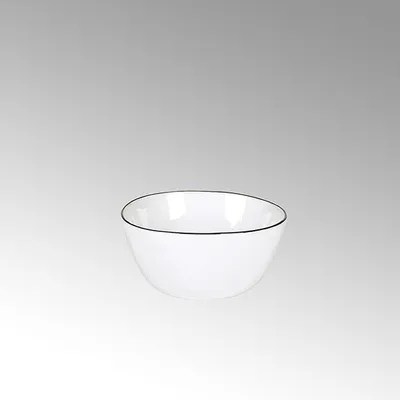 Produktbild von Lambert Piana Schüssel klein Porzellan,  D 14 cm, H 7 cm, Dekor Rand weiß / basalt 21386