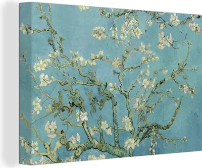 Obrázok produktu pre OneMillionCanvasses® - Maľba na plátne - Obraz na plátne Nástenná maľba na plátne - Van Gogh - Mandľový kvet - Starí majstri - Umenie - Vintage -