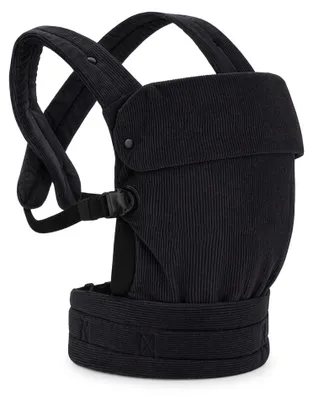 Produktbild von Laavir® Baby-Tragetasche Cord - Komfortable Bauchtrage mit Verstellbarem Band - 0 bis 36 Monate - Weich & Atmungsaktiv - Schwarz