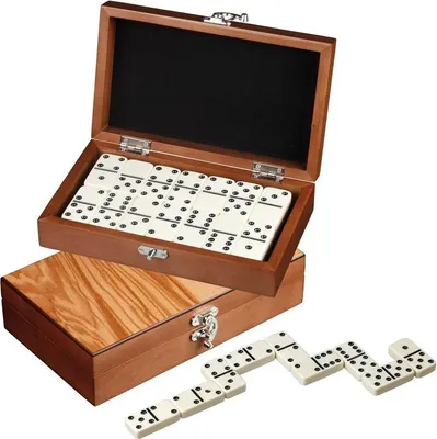Produktbild von Philos Domino Spiel - Doppel 6 - Olivenholz - Holzklassiker