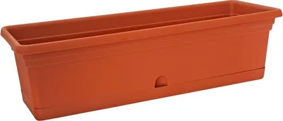 Produktbild von Blumentopf ICS MELISSA 60x20x16 cm, 11 Liter, Blumenkasten, mit Untersetzer