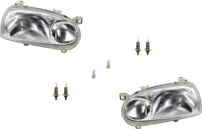 Produktbild von Scheinwerfer passend für VW Golf III 1Hx0 91-97 Leuchtmittel Set Li. Re. 1H6941017B 1H6941017AF 1H6941017AC 1H6941017L 1H6941018AF 1H69 Johns