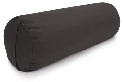 Zdjęcie produktu dla yogabox Poduszka do jogi i pilatesu / wałek do jogi D – wyprodukowana lokalnie – antracyt 65 x 22 x 22 cm Łuski gryczane