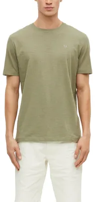 Produktbild von s.Oliver Herren T-Shirt – Regular Fit, Flammgarn, Logo-Detail