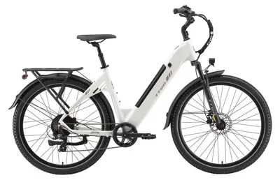 Productafbeelding van Elektrische stadsfiets - C5 - 250W motor - 48V 13,5Ah accu - Actieradius 90-100 km - 70Nm achtermotor - Diepinstapframe - Hydraulische schijfremmen - Wit