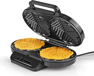 Produktbild von MAXXMEE Doppel-Waffeleisen für Herzwaffeln - Edelstahl/schwarz