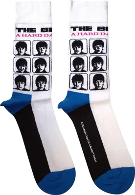 Produktbild von The Beatles - "A Hard Day´s Night" Knöchelsocken für Herren/Damen Unisex RO14729 (37 EU - 40,5 EU) (Weiß)