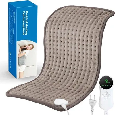Obrázek produktu pro Elektrická vyhřívací podložka – barva taupe – 30 x 60 cm – s automatickým vypínáním – pro relaxaci a teplo
