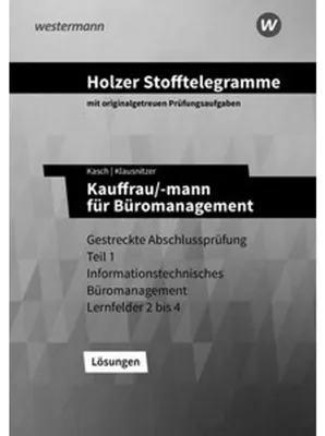 Obrázok produktu pre Holzer Stofftelegramme Baden-Württemberg - Kauffrau/-mann für Büromanagement