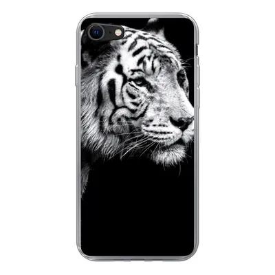 Produktbild von MuchoWow® Handyhülle Schutzhülle Hülle für iPhone SE 2020 Tiger - Wilde Tiere - Licht Silikon Softcase Handy Hülle - Kartenbesitzer