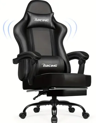 Image de Chaise de gaming – Fauteuil de bureau ergonomique avec repose-pieds et dossier inclinable à 165°