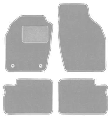 Produktbild von Velours-Fußmatten für Opel Agila A 2000-2007 (Schrägheck) – 4-tlg, Grau, passgenau – Wielganizator OSLO