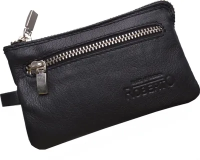 Produktbild von Auto Schlüssel Tasche Sportlich handliche Geldbörse mit Schlüsselanhänger Etui Sportgeldbeutel genarbtes Nappa Leder