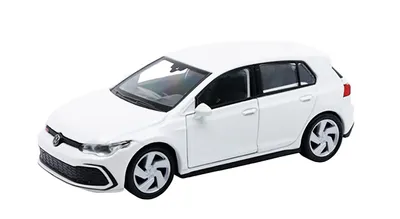 Image de Volkswagen Golf 8 GTI en métal - Modèle réduit VW à moteur à friction - Modèle réduit de voiture - Voiture jouet 49 (blanc métallisé)