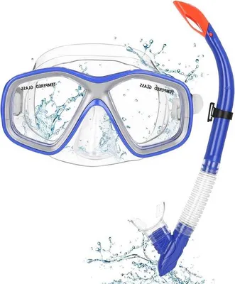 Produktbild von Kinder-Tauchmaske, wasserdicht, Anti-Beschlag, Trockenschnorchel