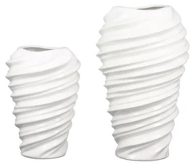 Imagen del producto de GILDE Vase, "Twist", Porzellan, weiß, , H. 27 cm, D. 17 cm 56353