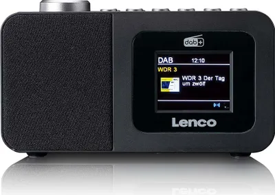 Produktbild von Lenco CR-625BK - DAB+/FM Radiowecker mit Farbdisplay, Sleeptimer und Doppelalarmfunktion - Schwarz