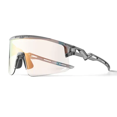Produktbild von ROCKBROS Fahrradbrille Photochromatisch Antibeschlag Outdoorsports UV-Schutz Brille Rennrad Sportbrille Grauer Rahmen/ Photochrome Gläser
