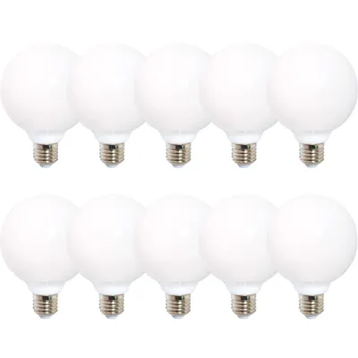 Produktbild von 10 x LED Filament Leuchtmittel Globe G125 8W = 60W E27 opal matt 360° warmweiß 2700K