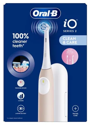 Productafbeelding van Oral B Elektr Tandenborstel IO2 Calm Pink + Reisetui (1 stuk)