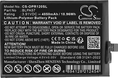 Produktbild von TECHTEK Akku Kompatibel mit [Oppo] CPH2629, Reno12 Pro Ersetzt BLPA57