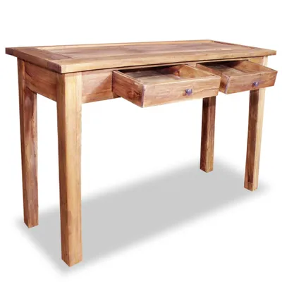 Image de vidaXL Table console en vieux bois massif 123 x 42 x 75 cm